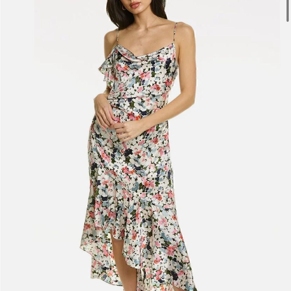 CINQ À SEPT Luka Silk Mini Dress-C2